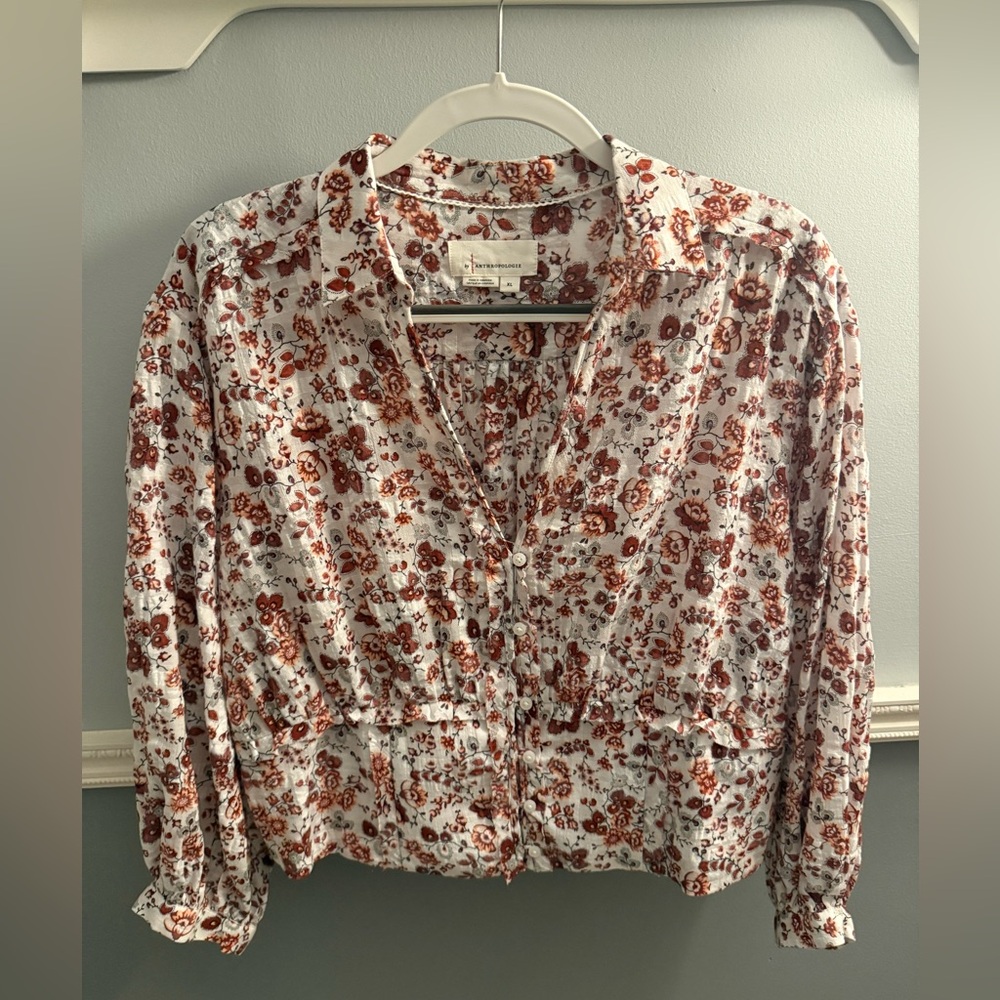 Long sleeve floral blouse